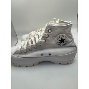 Converse Chuck Taylor All Star‎ Lugged High Top Canvas Sneakers White Womens 9